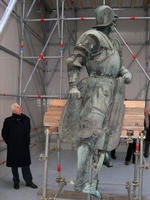 il Rettore in visita al cantiere del restauro