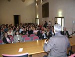 L'aula Prodi durante l'incontro dell'Associazione Collegio di Cina
