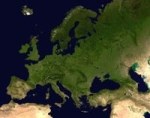 Immagine satellitare dell'Europa