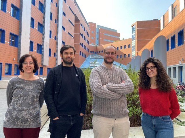 The ELISET research group. From the left: Paola Ceroni, Francesco Romano, Marco Villa, Angelica Germinario