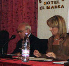 Un momento della presentazione. Al centro c'è l'ambasciatore d'Italia in Algeria, Giovan Battista Verderame; alla sua sinistra Elena Fabbri del Cirsa- Ravenna, responsabile del progetto Amis.