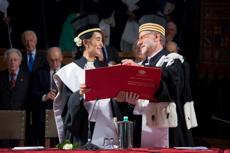 Aung San Suu Kyi in Aula Magna