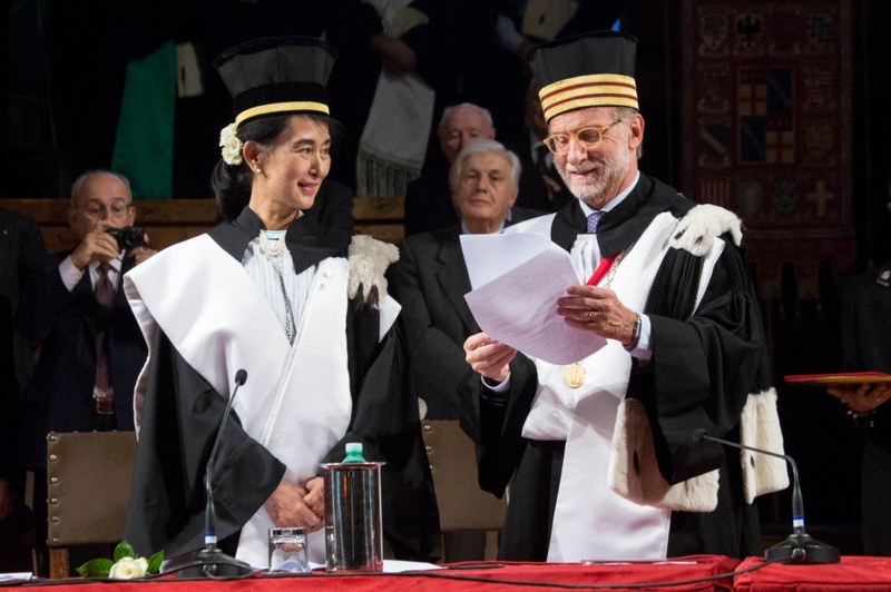 Aung San Suu Kyi in Aula Magna