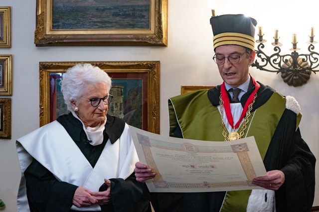 Cerimonia di conferimento di Laurea ad honorem a Liliana Segre