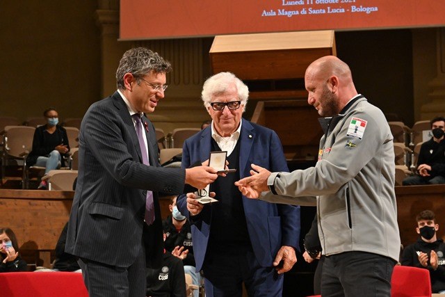 Max Sirena riceve il Sigillo di Ateneo - Foto Schiassi