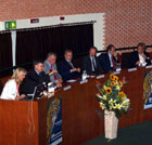 I docenti dell'Università di Bologna Elena Fabbri, Claudio Galletti, Giovanni Mazzotti, Guido Gambetta, Emilio Tagliavini, Salvatore Squatrito, e Maria Svelto, presidente della Società Italiana di Fisiologia, durante il congresso di Fisiologia di Ravenna