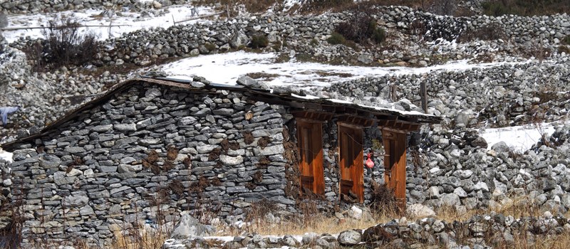 Particolare di un'abitazione presso il villaggio di Na (Foto di Marco Sazzini)