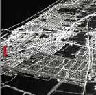 Panoramica aerea della costa romagnola e dei suoi grattacieli