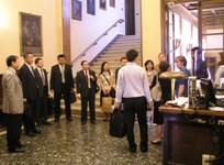 La delegazione cinese in Rettorato