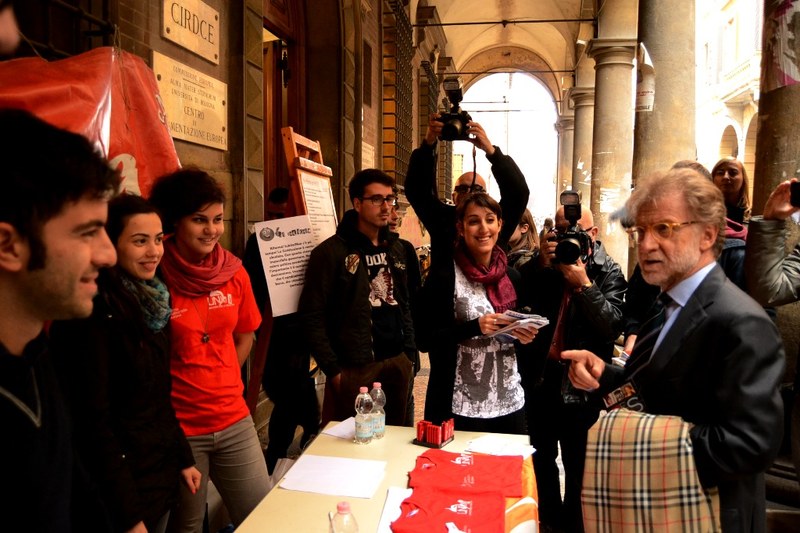 La festa degli studenti, con il rettore