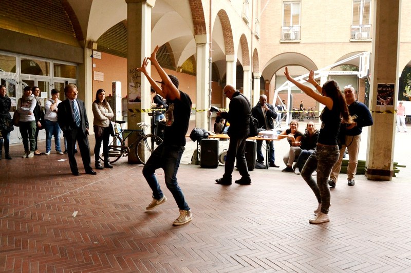 La festa degli studenti, con il rettore