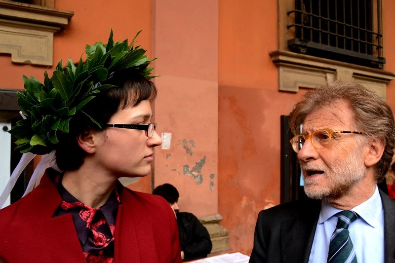 La festa degli studenti, con il rettore