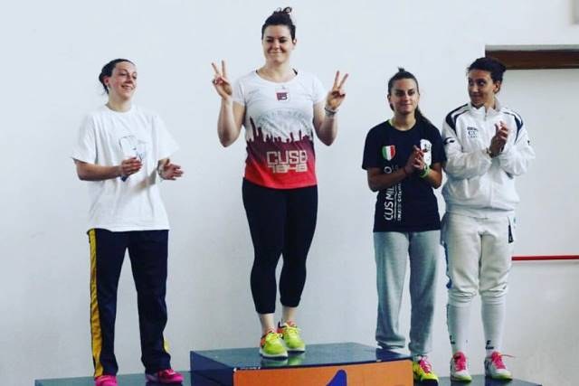 Medaglia d'oro nella sciabola femminile con Francesca Ponti