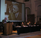 Un momento dell'incontro in Aula Magna dedicato a Giuseppe Levi e alle radici culturali della ricerca genetica