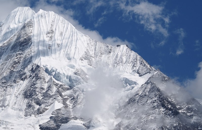 I monti Chekigo (6257 m) e Bamongo (6400 m)