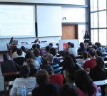 Un momento di una conferenza