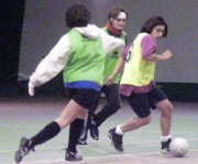 Giocatrici di calcetto in azione