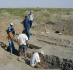 Scavo di un accampamento nomade in Turkmenistan